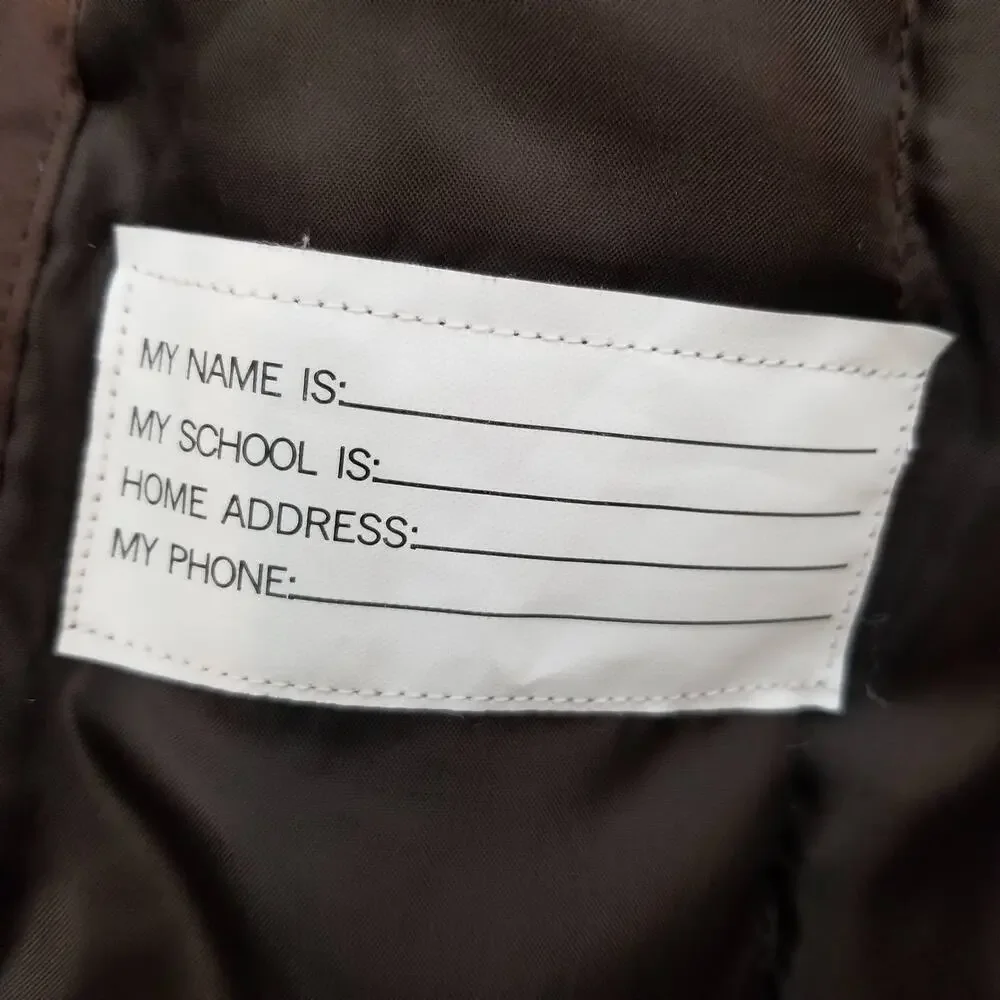 Rothschild Girls Brown Satin Hooded Coat Size Large 14